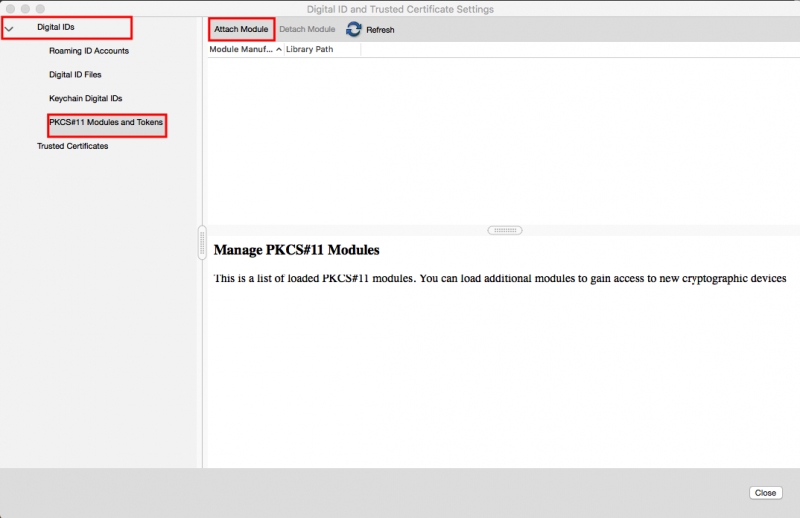 harica attach Module mac os