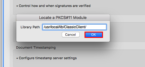 Harica Locate PKCS 11 mac os